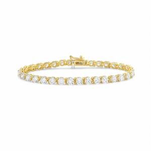NEW DIANA M JEWELS women's round lab-grown diamond tennis bracelet (28.00 ct) -